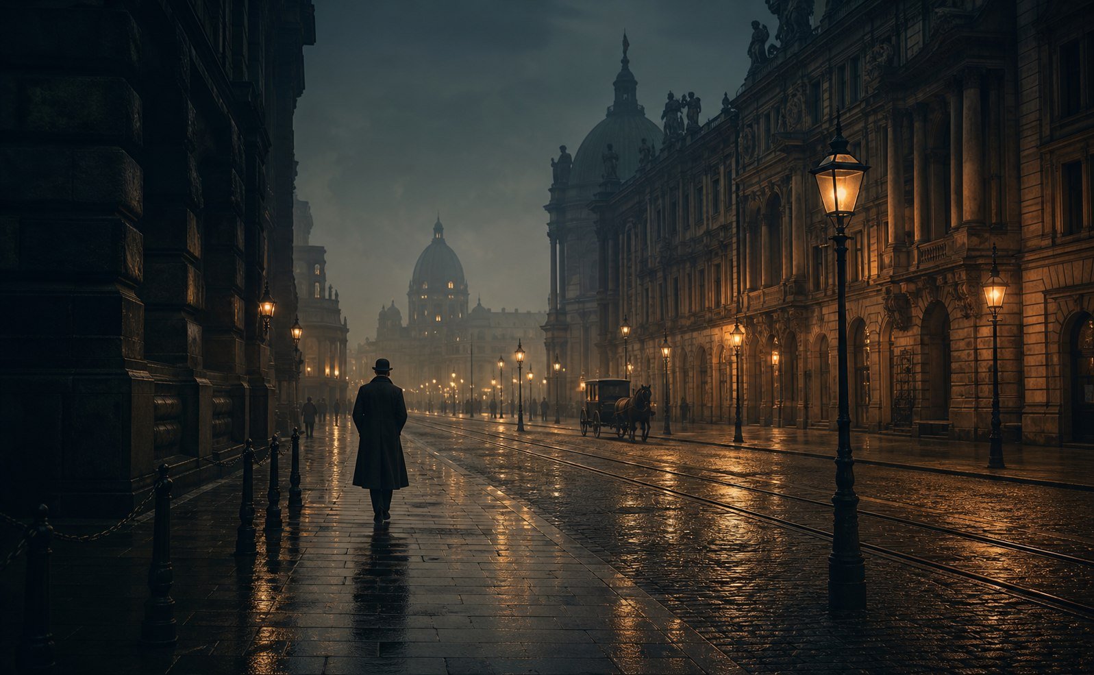 Historical Berlin street scene for the Männertreu project